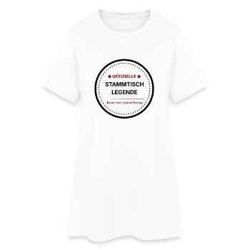 Stammtisch Legende – Offizielles Abzeichen - Frauen T-Shirt-Kleid - Weiß - Vorne