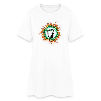 Hoop Flames Tennis - Robe T-shirt Femme - blanc - Devant