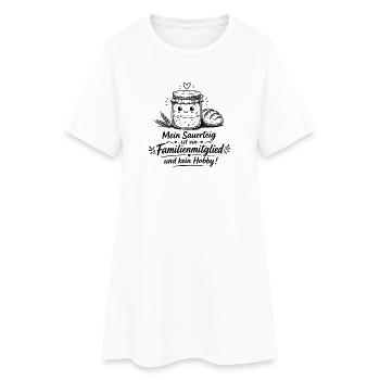 Sauerteigglas Familienmomente - Frauen T-Shirt-Kleid - Weiß - Vorne