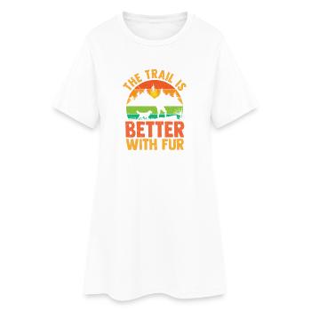 Randonnée sur sentier de montagne Randonnée en plein air Braconnage - Robe T-shirt Femme - blanc - Devant