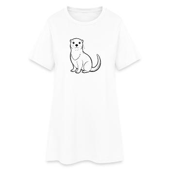 Cute otter - Women’s T-Shirt Dress - white - Front