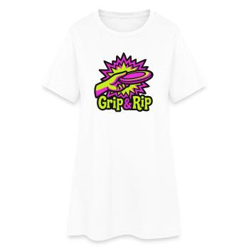 Discgolf Grip Rip Illustration - Frauen T-Shirt-Kleid - Weiß - Vorne