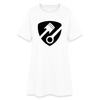 Technicien en mécatronique automobile Piston et outil - Robe T-shirt Femme - blanc - Devant