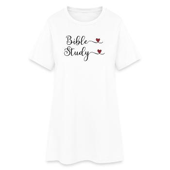 Bible Study Heart Design - Women’s T-Shirt Dress - white - Front
