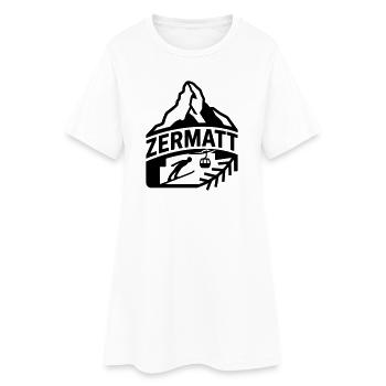 Zermatt Matterhorn Silhouette - Robe T-shirt Femme - blanc - Devant