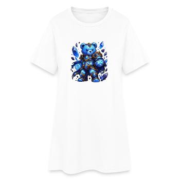 Eiszauber Bärenkrieger Kristallrüstung - Frauen T-Shirt-Kleid - Weiß - Vorne