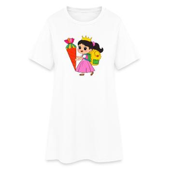 Princesse Kawaii avec couronne & Cône d’école – École - Robe T-shirt Femme - blanc - Devant