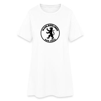 A_01_Wahlberliner_22 - Frauen T-Shirt-Kleid - Weiß - Vorne