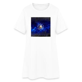 Moonlit Orbit: Enjoy Your Life - Women’s T-Shirt Dress - white - Front