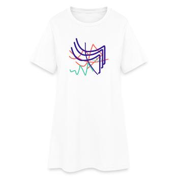 Don d’artiste abstrait - Robe T-shirt Femme - blanc - Devant