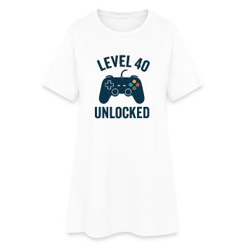 40e anniversaire - Robe T-shirt Femme - blanc - Devant