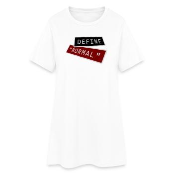 Définir le graphique sarcastique drôle normal - Robe T-shirt Femme - blanc - Devant