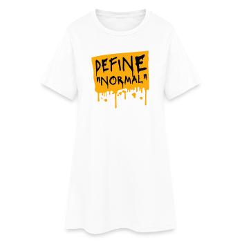 Définir le graphique sarcastique drôle normal - Robe T-shirt Femme - blanc - Devant