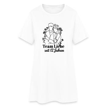 Team Liebe seit 12 Jahren Jahrestag Geschenk Paar - Frauen T-Shirt-Kleid - Weiß - Vorne