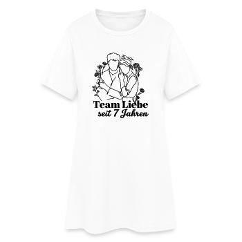 Team Liebe seit 7 Jahren Jahrestag Geschenk Paar - Frauen T-Shirt-Kleid - Weiß - Vorne