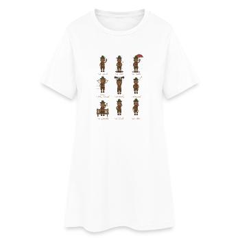 SAUguad bis SAUstark Bayerisches Wildschwein Funny - Frauen T-Shirt-Kleid - Weiß - Vorne