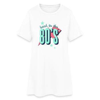 Retour au Neon Retro des années 80 - Robe T-shirt Femme - blanc - Devant