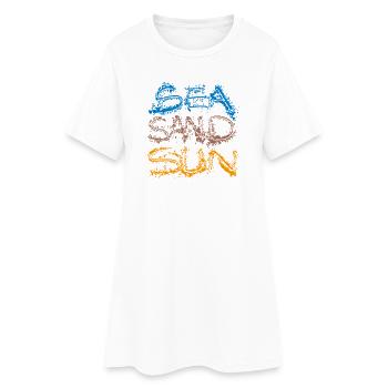 Sea Sand Sun - Women’s T-Shirt Dress - white - Front