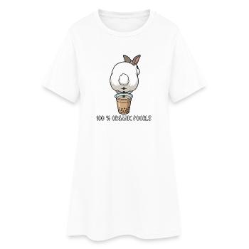 Bubble Tea Boba Drôle de Lapin mignon - Robe T-shirt Femme - blanc - Devant
