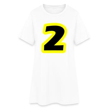 2 Symbole numérique - Robe T-shirt Femme - blanc - Devant