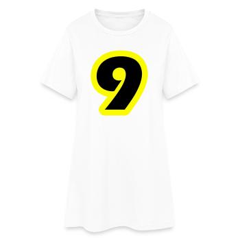9 Symbole numérique - Robe T-shirt Femme - blanc - Devant