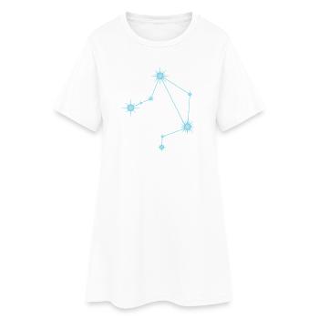 Libra Star Constellation Zodiac Sign Pastel Blue - Women’s T-Shirt Dress - white - Front