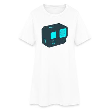 Icône drone Action Camera - Robe T-shirt Femme - blanc - Devant