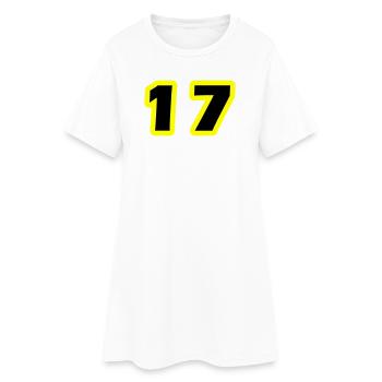 17 Symbole numérique - Robe T-shirt Femme - blanc - Devant