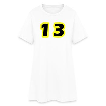 Symbole numérique 13 - Robe T-shirt Femme - blanc - Devant