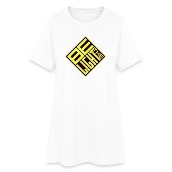Be The Light Motivierend Positivität Spruch Logo - Frauen T-Shirt-Kleid - Weiß - Vorne