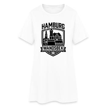 Hamburg Wandsbek – Heimat & Stadtteil Silhouette - Frauen T-Shirt-Kleid - Weiß - Vorne