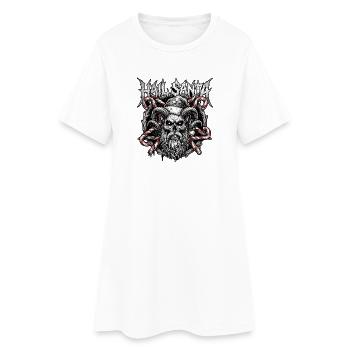 Noël Death Metal - Robe T-shirt Femme - blanc - Devant