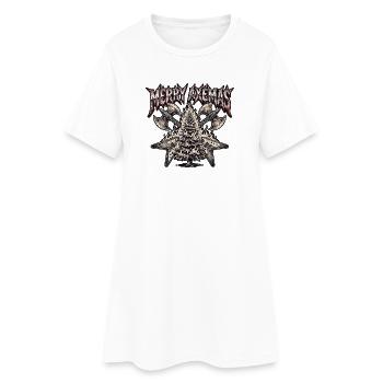Heavy Metal de Noël - Robe T-shirt Femme - blanc - Devant
