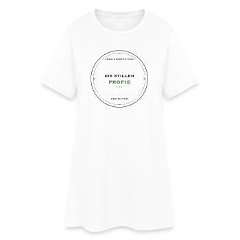 Die stillen Profis der Vogelbeobachtung - Frauen T-Shirt-Kleid - Weiß - Vorne
