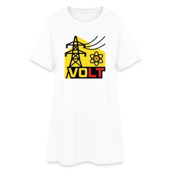 High Voltage Volt Logo - Robe T-shirt Femme - blanc - Devant