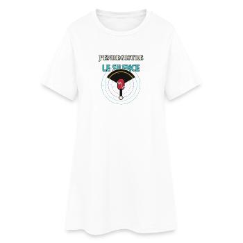 J'enregistre le silence - Robe T-shirt Femme - blanc - Devant