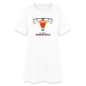Aperophile - Robe T-shirt Femme - blanc - Devant