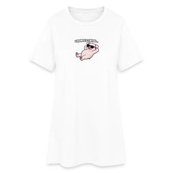 Summer Pig Relax avec des lunettes de soleil - Robe T-shirt Femme - blanc - Devant