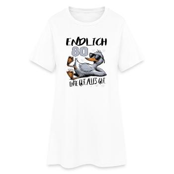 Geburtstag Ente Gut Alles Gut 80 Jahre Comic - Frauen T-Shirt-Kleid - Weiß - Vorne