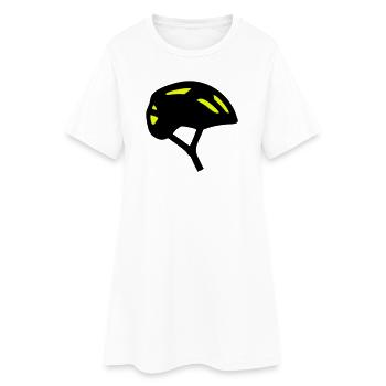 Icône du profil du casque de vélo - Robe T-shirt Femme - blanc - Devant