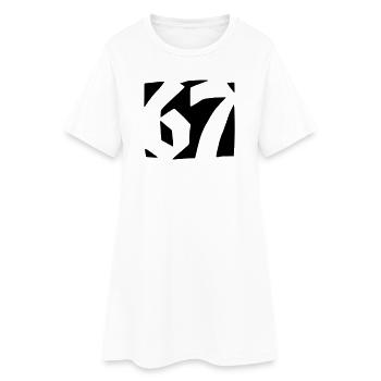 67 Minimal Streetwear Design de tendance - Robe T-shirt Femme - blanc - Devant