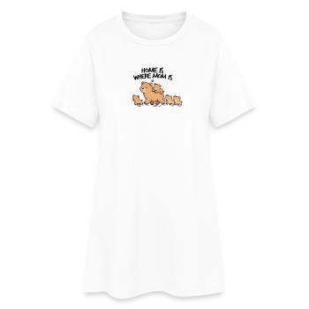 La maison, c’est là où est maman – la famille des ours - Robe T-shirt Femme - blanc - Devant