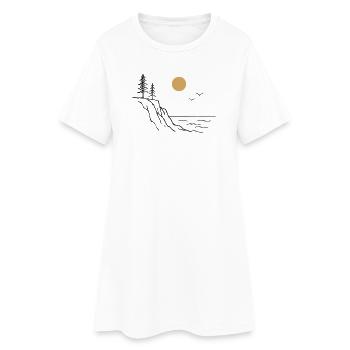 Soleil des falaises côtières - Robe T-shirt Femme - blanc - Devant