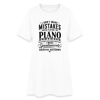 Cadeau de piano pour pianiste et professeur de musique - Robe T-shirt Femme - blanc - Devant