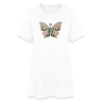 Papillon - Robe T-shirt Femme - blanc - Devant