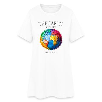 The Earth Without Art Design - Women’s T-Shirt Dress - white - Front