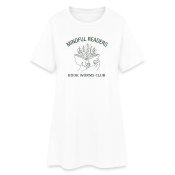Book Club Book Lover Gift Vintage Style - Robe T-shirt Femme - blanc - Devant