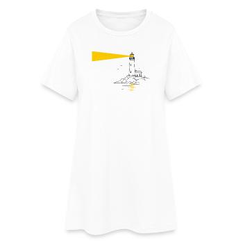 phare - Robe T-shirt Femme - blanc - Devant