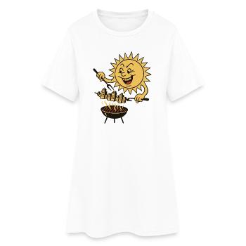 Soleil Grilleur Citadin canicule  - Robe T-shirt Femme - blanc - Devant
