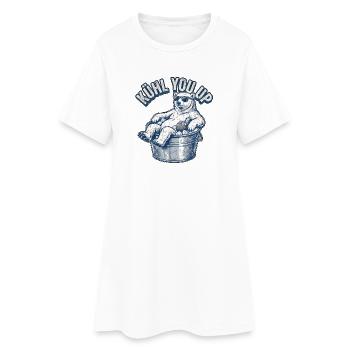 Cooler Eisbär Kühlt - Frauen T-Shirt-Kleid - Weiß - Vorne